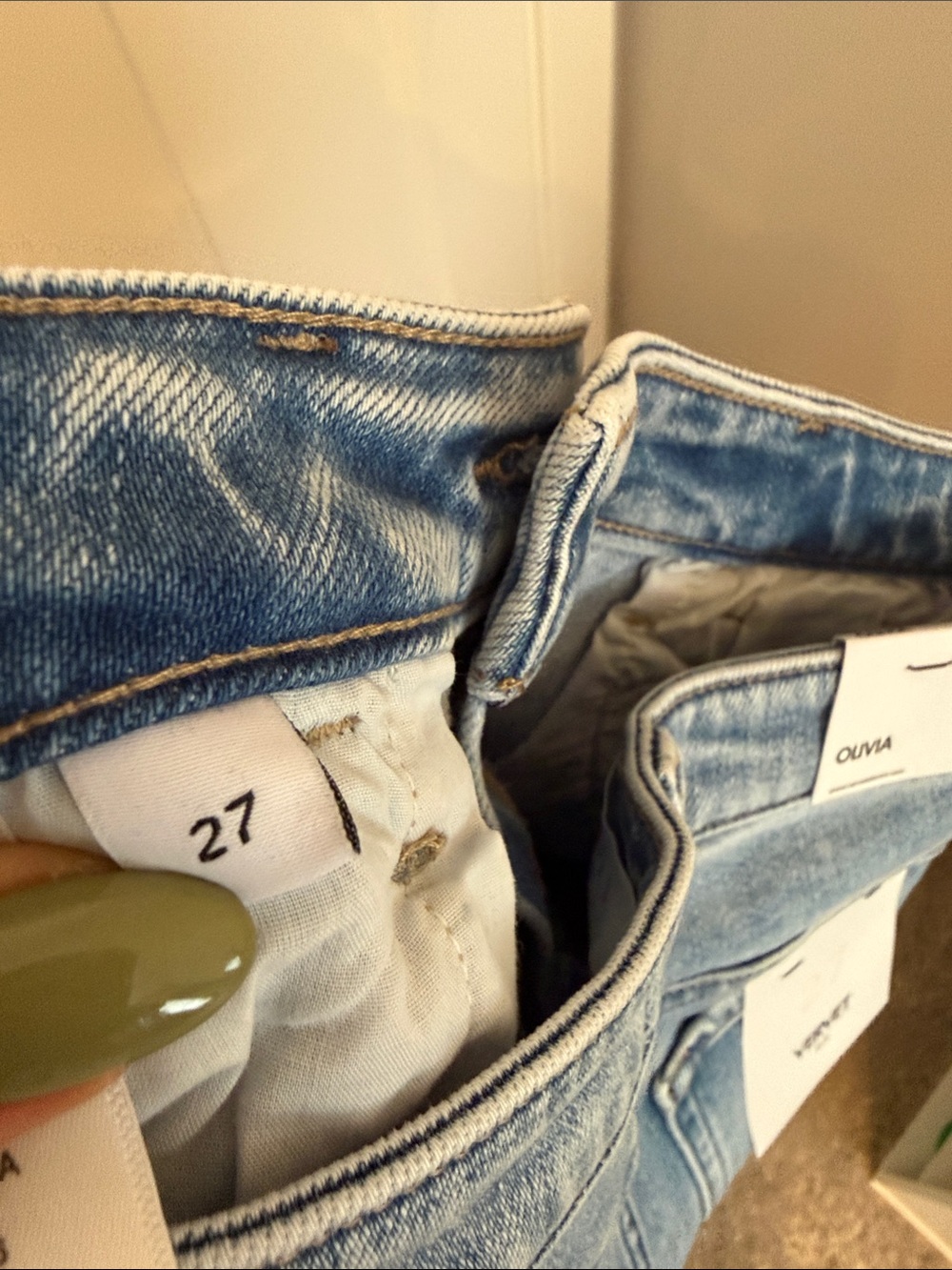 NWT VERVET High-Rise Wide Leg Crop Jeans in Medium Blue - Picture 4 of 5